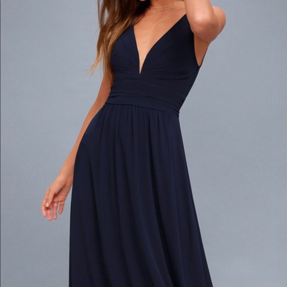 LEADING ROLE NAVY BLUE MAXI DRESS